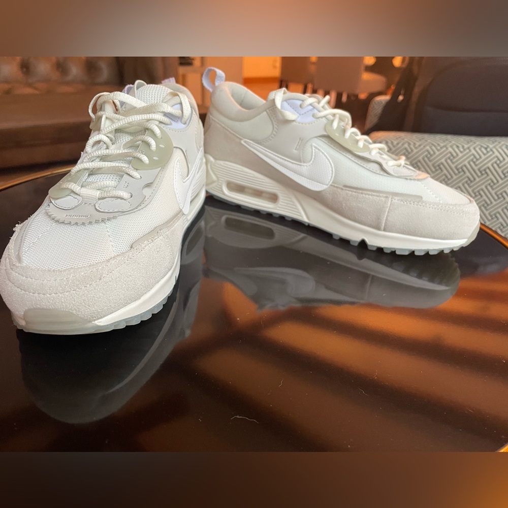 Nike Air Max 90 Futura Triple White (W) Sneakers Athletic Shoes - Picture 6 of 9